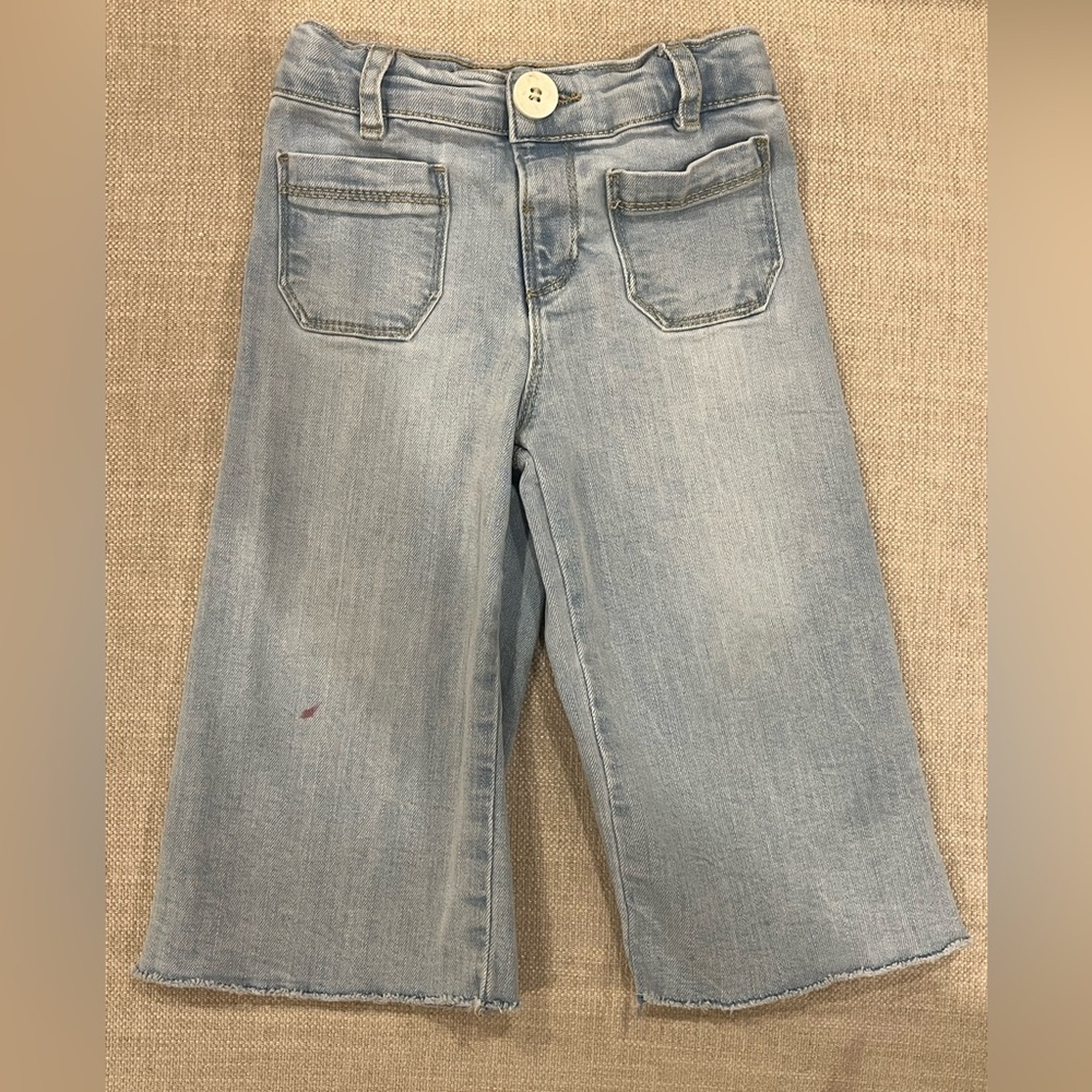 Zara Kids Light Blue Wide-Leg Jeans - On Trend! Play Condition